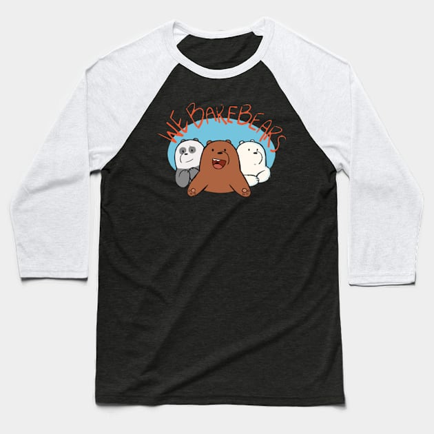 We Bare Bears Baseball T-Shirt by positive_negativeart